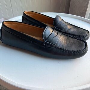 Flag LTD. By Dillard's Black Leather Women's Driving Penny Loafers Shoes 8.5 M